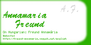 annamaria freund business card